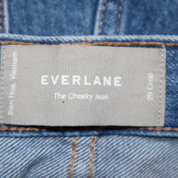 Everlane The Original Cheeky Jeans Cropped Size 29 X 27 Vintage Wash - Picture 9 of 10